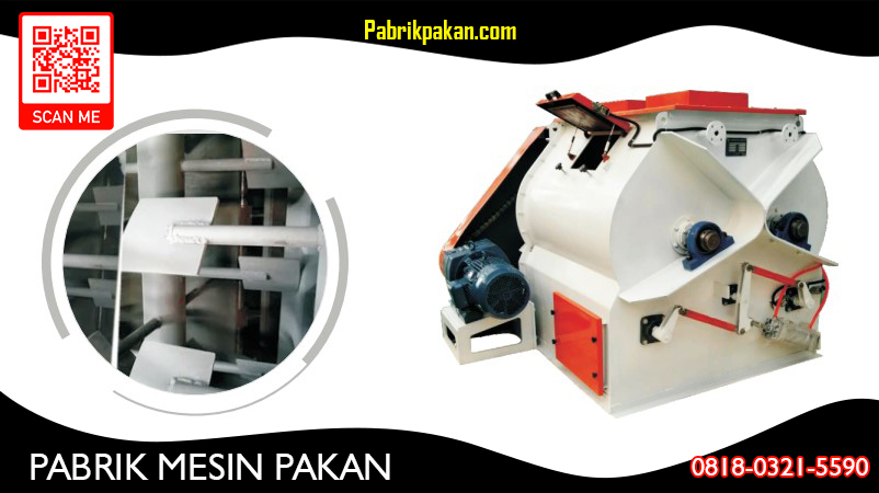 JUAL DOUBLE SHAFT PADDLE MIXER UNTUK MESIN PAKAN