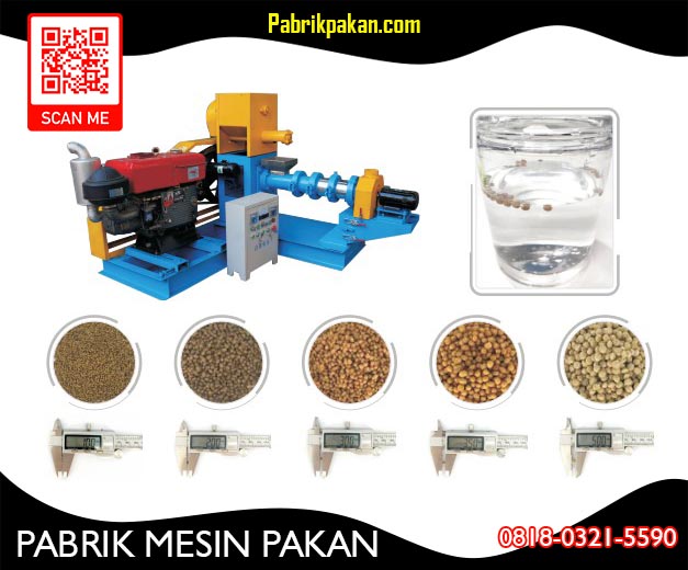 MESIN PELLET PAKAN IKAN Apung DENGAN SPESIFIKASI TIPE DIESEL