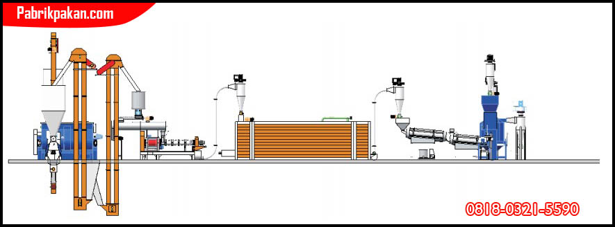 Mesin pakan ikan terapung untuk industri